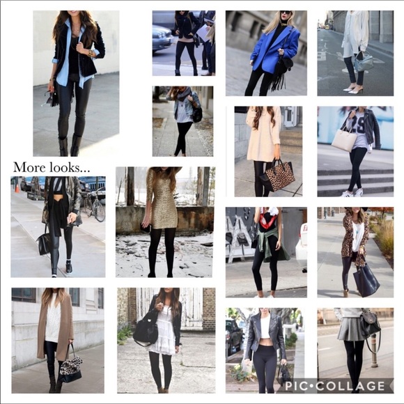 Black Fleece Lined Leggings - Picture 5 of 8